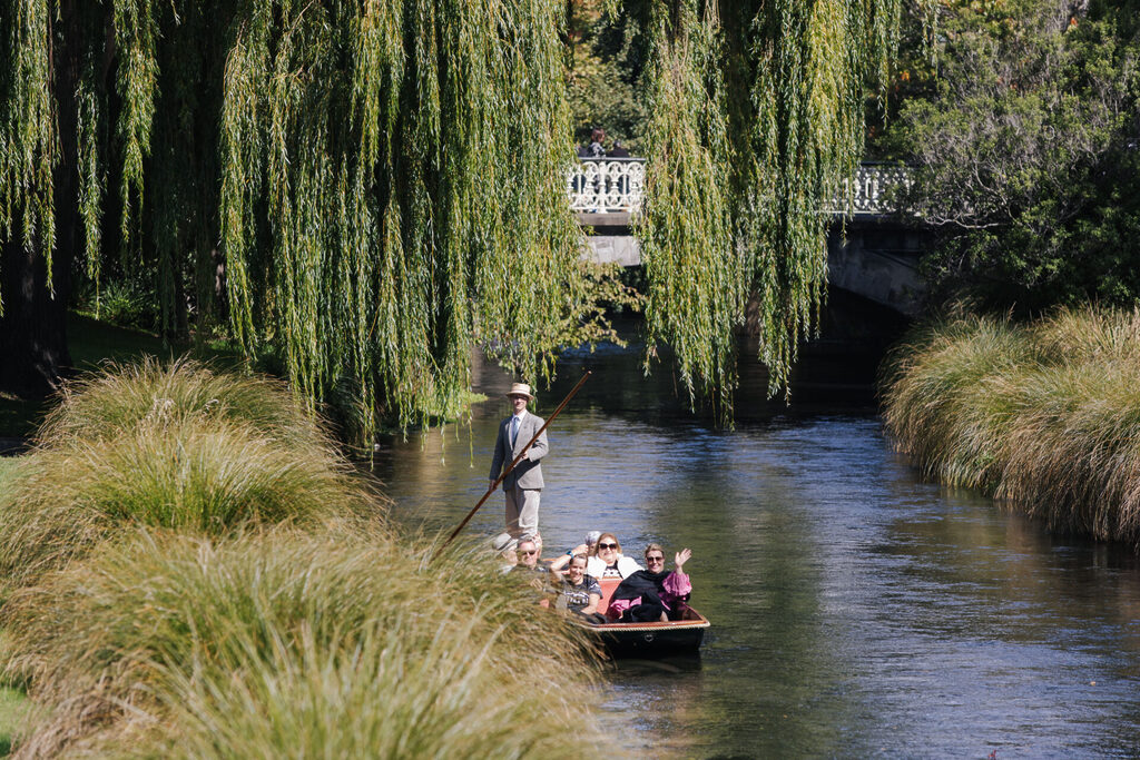 Punting on the Avon river. credit: ChristchurchNZ