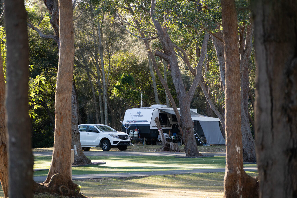 Powered Caravan Sites at Racecourse Beach | Tasman Holiday Parks