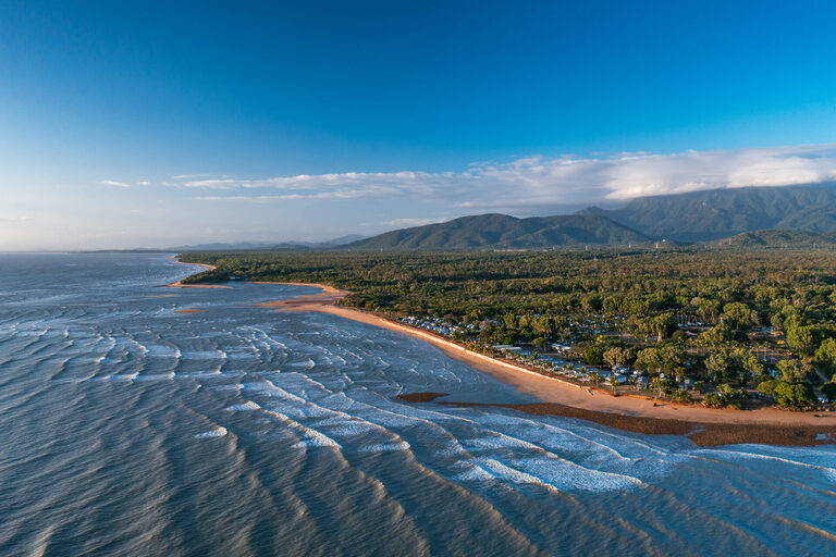 Aerial view of Balgal Beach | Tasman Holiday Parks - Rollingstone