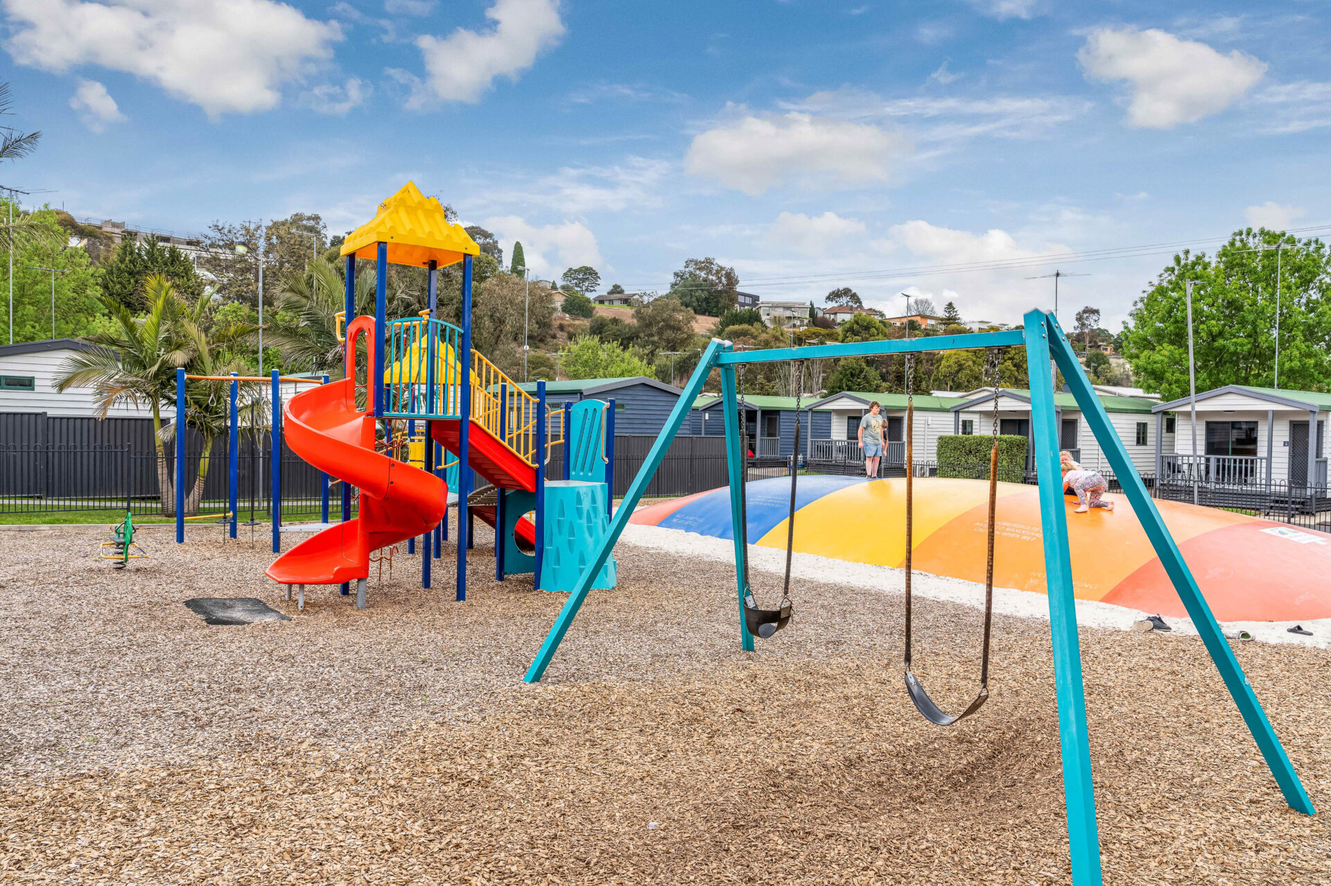 Playground and swing set | Tasman Holiday Parks Geelong