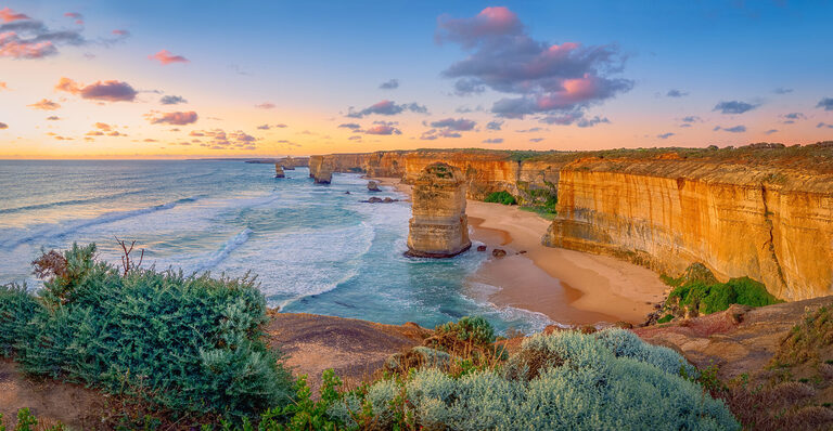 Twelve apostles at sunset | Tasman Holiday Parks