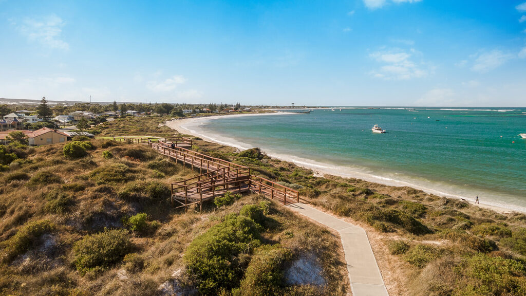 Ledge Point beach on a sunny day