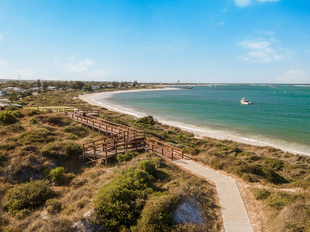 Ledge Point beach on a sunny day