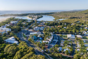 Aerial image of Tasman Holiday Parks North Star, Hastings Point caravan park