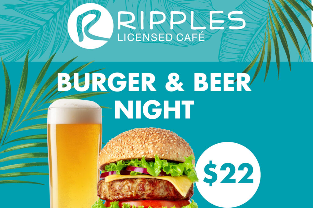 Burger and Beer Night Each Wednesday Night Tasman Holiday Parks