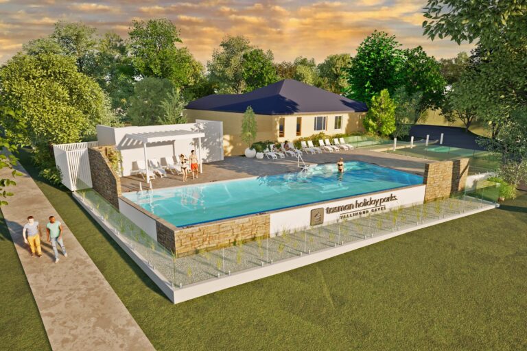 Tasman Holiday Parks Yallingup Caves Pool Render